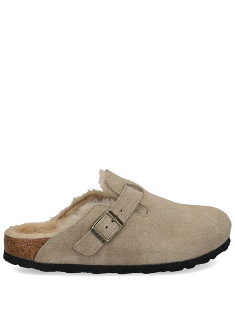 Birkenstock Boston Shearling Mules Neutrals Farfetch