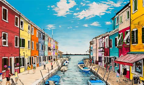 Burano Italy Acrylic Painting