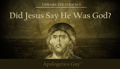 Did Jesus Say He Was God Dr Mikel Del Rosario Apologetics Guy℠