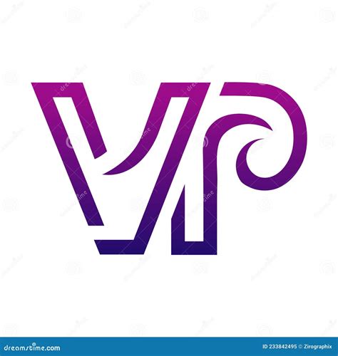 Stylish Creative Vp Logo Icon Design Stock Vector Illustration Of