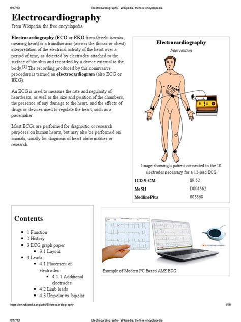 Electrocardiography Wikipedia The Free Encyclopedia Pdf