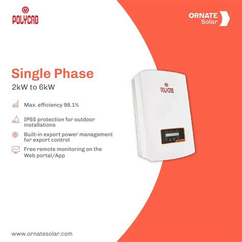 Polycab Single Phase Solar Inverter 2kW To 6kW At Best Price In New Delhi