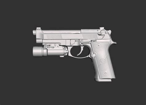 Archivo Stl Beretta M9a4 Surefire X300 A Real Size 3d Scan Gun Mold 🩻 ・modelo Para Descargar E