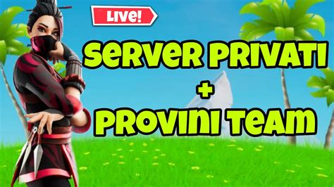 LIVE FORTNITE ITA SERVER PRIVATI PROVINI TEAM Contest Regalo Skin