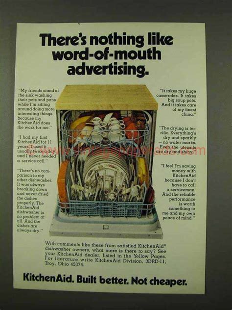 1973 Kitchenaid Dishwasher Ad Word Of Mouth