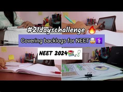 Study With Me Vlog Covering Backlogs In Days Neet Months