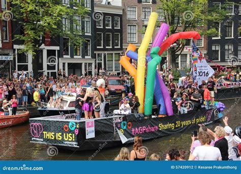 Amsterdam Gay Pride Canal Parade Editorial Photography Image Of