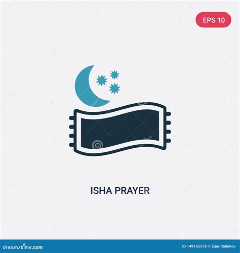 Isha Prayer Icon Vector Isolated On White Background Isha Prayer Sign