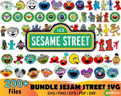 200 Sesame Street Bundle Svg Free Svg Files For Cricut