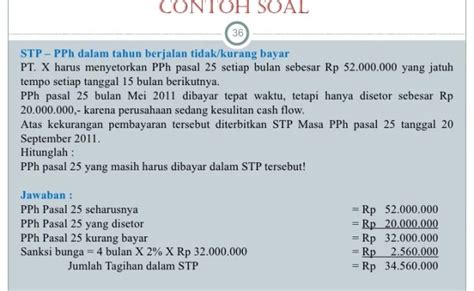 Detail Contoh Soal Pph Pasal 25 Badan Dan Jawabannya Koleksi Nomer 6