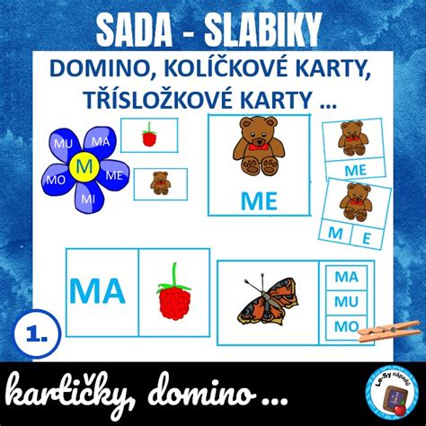 SADA slabiky s písmeny S M L T P J Lesy Nápadů cz