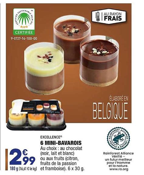 Promo Excellence 6 Mini Bavarois Chez Aldi ICatalogue Fr