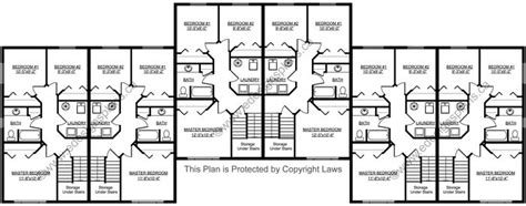 6 Plex Plan 2016982 By Edesignsplansca Duplex Floor Plans Apartment