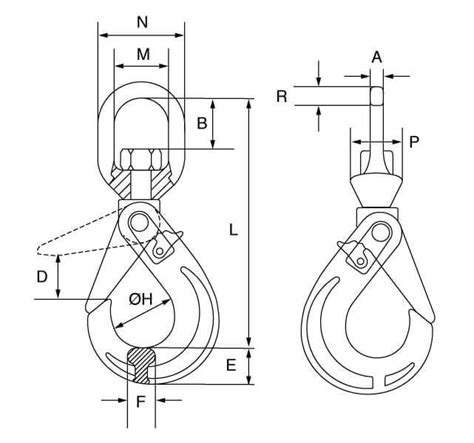 Grade 8 Swivel Self Locking Hook Eld Series G8sslh Towne Lifting