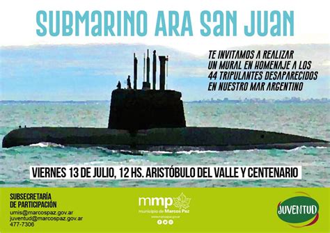 Mural En Homenaje A Los 44 Tripulantes Del Submarino Ara San Juan Municipio De Marcos Paz