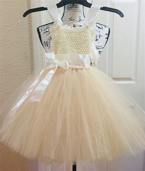 Tutu Dress Cream Dream Flower Girl Tutu Dress Custom Etsy