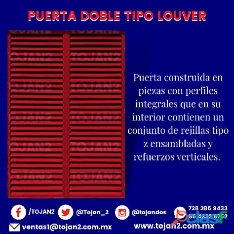 Puerta Doble Tipo Louver Terminado A Color En México Clasf Casa Y Jardin