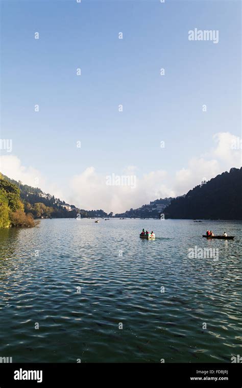 Hill Station Mountain River Boat Nobody Stock Photo Alamy