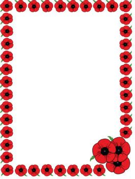 Remembrance Day Poppy Borders by Miss Amy's Creations | TPT