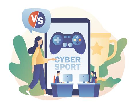 E Sport And Cybersport Concept Professional Gamers At Video Game