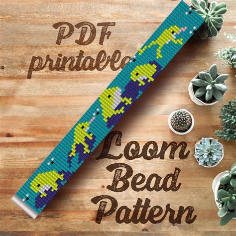 Loom Bead Pattern For Bracelet Printable PDF Frogs Flies Etsy In