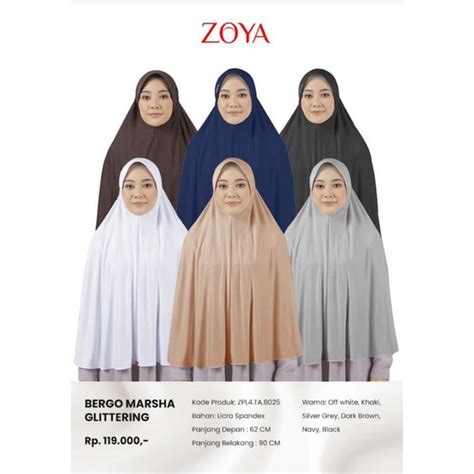 Jual New Bergo Panjang Hijab Instant Bergo Panjang Zoya Marsha