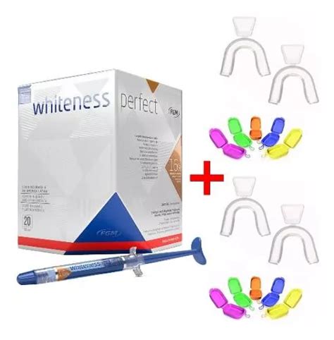 Clareador Dental Whiteness Perfect 16 Fgm 2 Par Moldeira