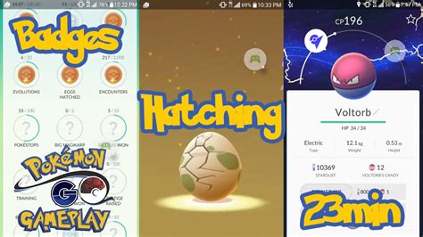 Pokemon Go Egg Hatching Badges And More 23min Gameplay Youtube