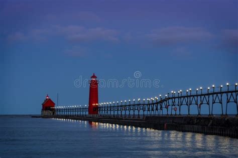 Grand Haven Lighthouse Stock Image Image Of Outdoors 54448441