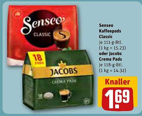 Senseo Kaffeepads Classic Oder Jacobs Crema Pads Angebot Bei Rewe