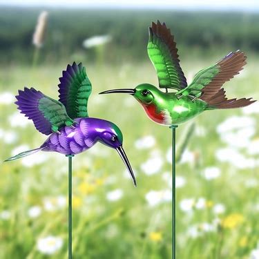 Hummingbird Garden Stakes Hummingbird Outdoor Decor