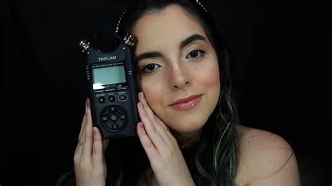 ASMR TÔ DE VOLTA TRIGGERS DIVERSOS O NOVO MICROFONE Tascam Dr