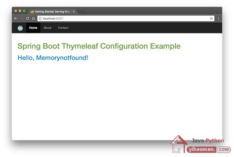 Spring Boot Thymeleaf Configuration Example