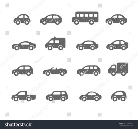 Car Icons Stock Vector (Royalty Free) 132254912 | Shutterstock