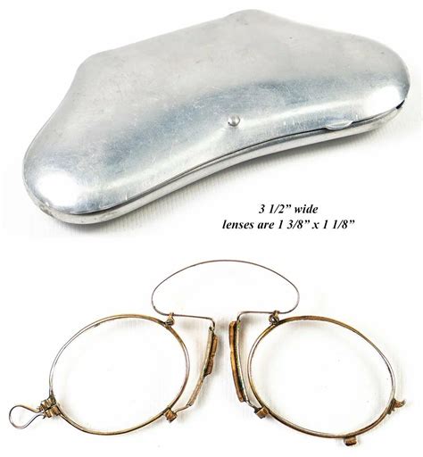 Antique 14k Gold Folding Spectacles Pince Nez Reading Glasses And Alu Antiques And Uncommon