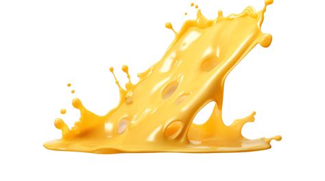 Ai Generated Melted Cheese Splash Cut Out 36055219 Png