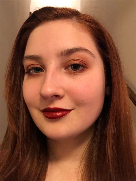 Orangey Halo Eye With A Dark Red Lip Ccw R Makeupaddiction