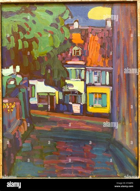 Murnau Houses In The Obermarkt By Wassily Kandinsky Ad Oil On