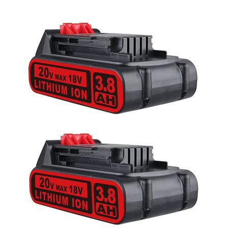 2Pack 3 8Ah For Black Decker 20V MAX Lithium Battery LBXR20 LBXR2020