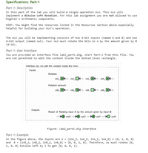 Solved A Specifications Part Part Description In This Chegg