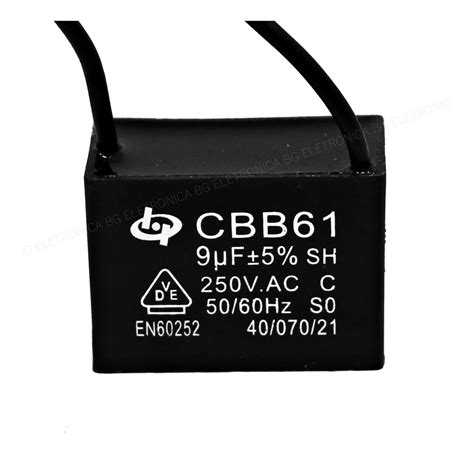 Capacitor 9uf 250vac Cbb61 Circulador Britania C70 Mercado Livre