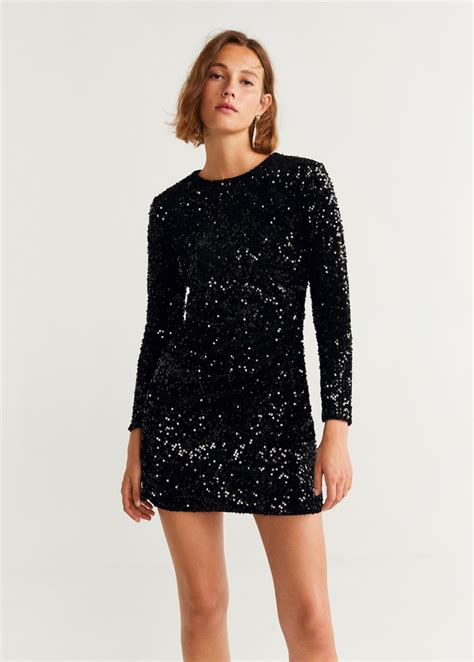 Short Sequin Dress Women Mango Usa Платья с блестками Платье с