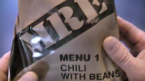 Mre Review Menu Chili With Beans Youtube