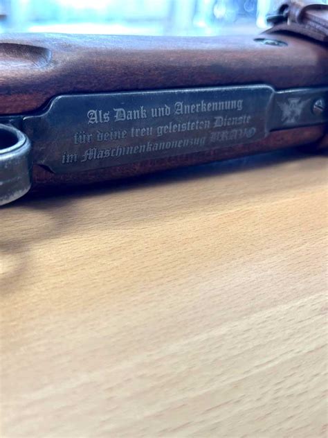 Gewehr Gravur Maschinenkanonenzug Bravo Fallschirmj Gerregiment