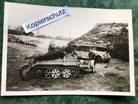 Altes Foto Kettenkrad Fahrzeug Ausr Stung Ww Postimages