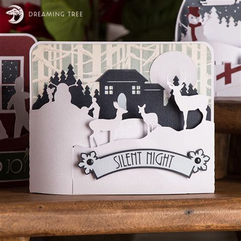 Silent Night Bendi Card Svg Svg Files For Cricut And Silhouette