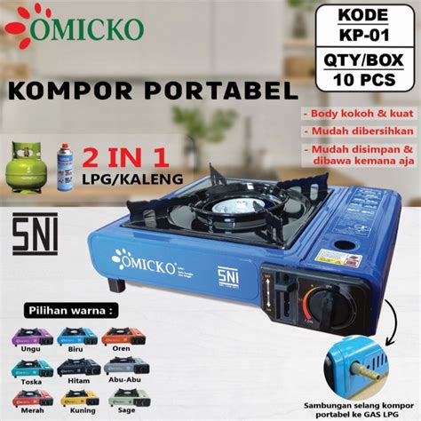 Jual Kompor Gas Portable 2 In 1 MYVO Gas Kaleng Dan LPG Kompor Camping