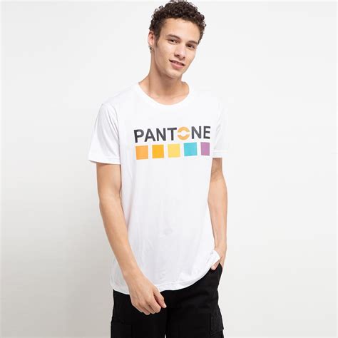 Jual Kaos Pria Tshirt Lengan Pendek Pantone Cube White Ra Street