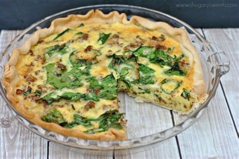 Spinach and Sausage Quiche - Shugary Sweets