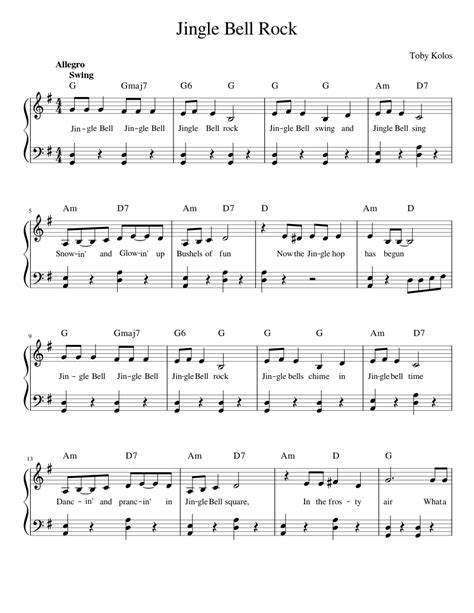 Jingle Bell Rock Chords Sheet Music